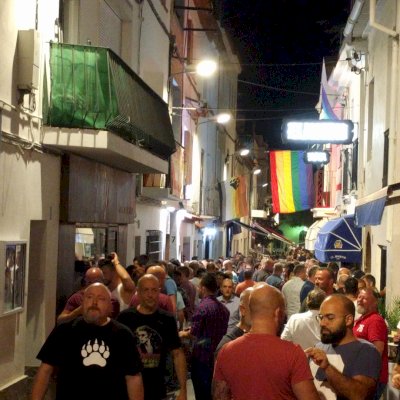 sitges gay streets at night