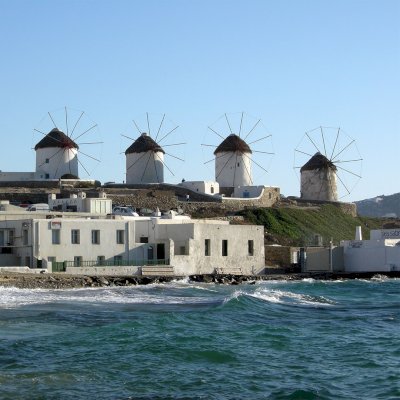 The famous white windmills