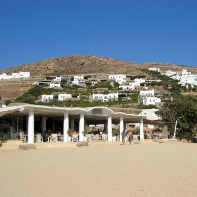 Beach club and restaurant at Elia Beach