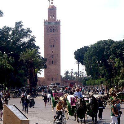 main square with tower