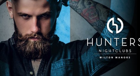 Hunters Nightclub with logo